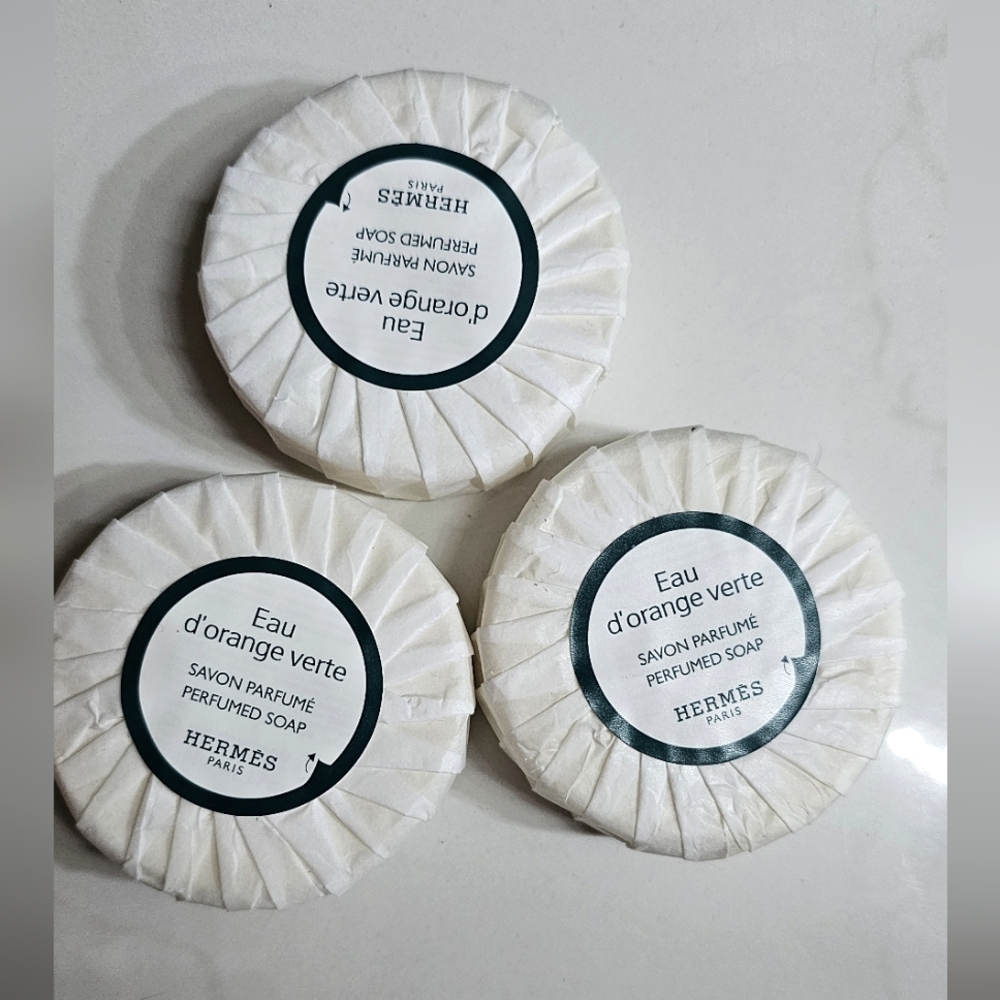 HERMES Eau D’Orange Verte Perfumed Soap set of 3!